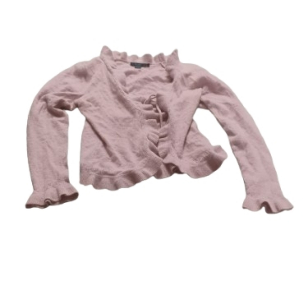 Boden Women's Ruffled Tie Front Cardigan Sz 12 UK 8 US